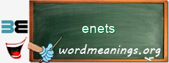 WordMeaning blackboard for enets